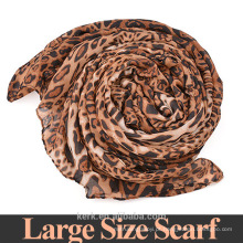 A867 75 * 180cm Fashionistas devem! New 2015 Moda estilo marca Leopard Summer mulher cachecol, 100% voile long Shawl Scarves